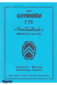 CitroÃ«n 2CV Betriebsanleitung 1953 A AU